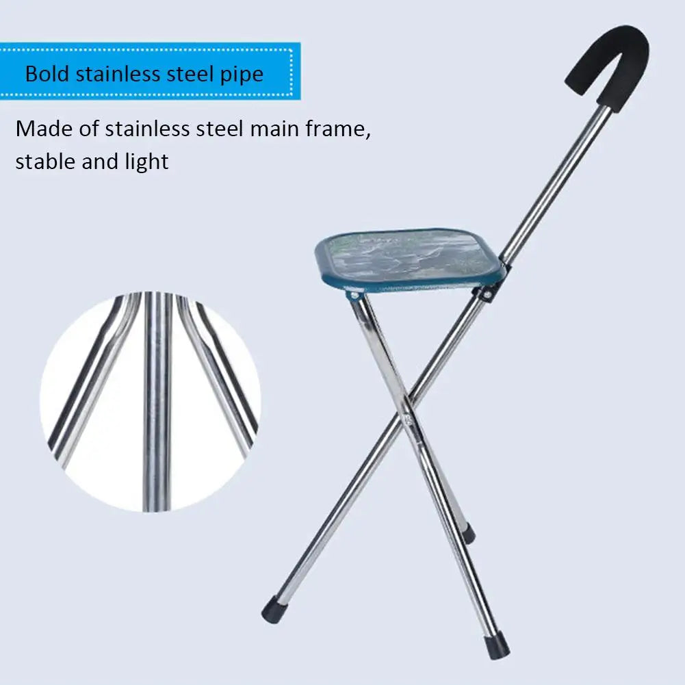 Stainless Steel Stool Cane Chair