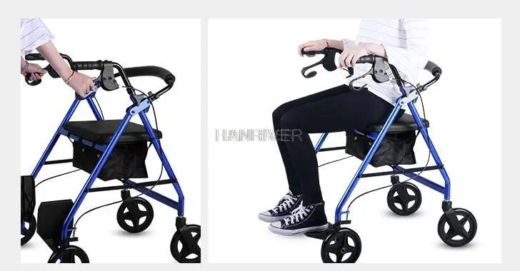 Super Light Rollator Adjustable Seat By Legs And Arms