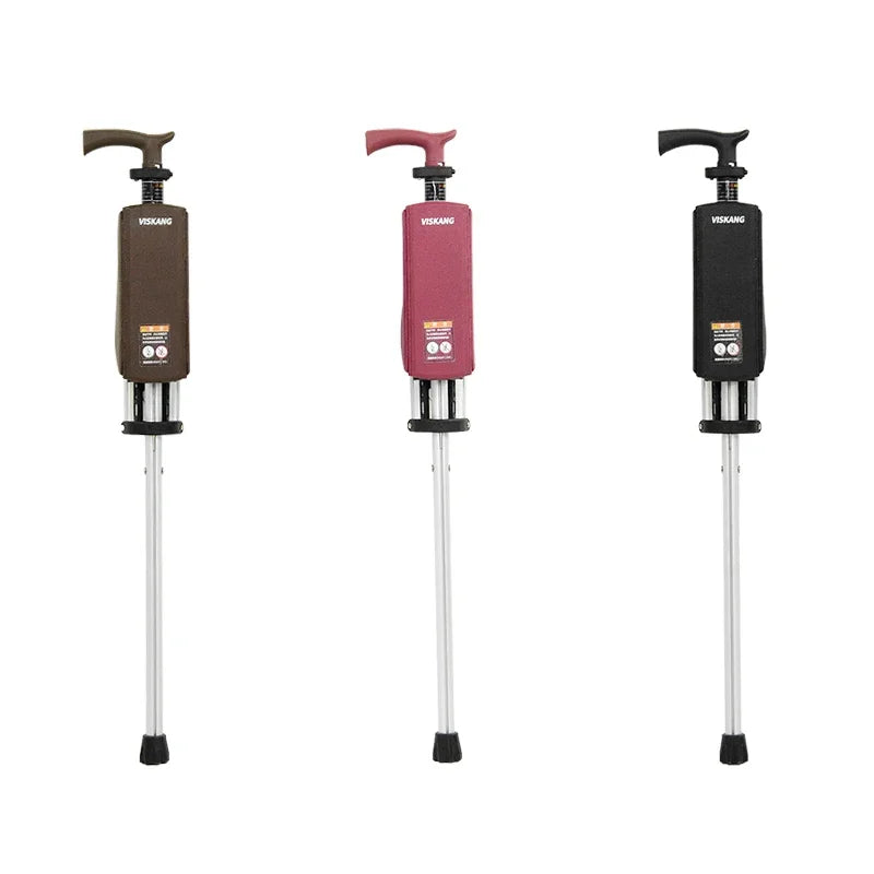 Aluminum Elderly Folding Walking Cane with Chair