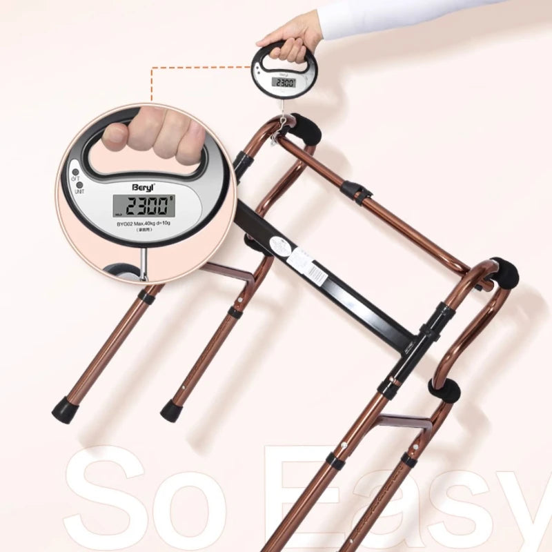 Compact Elderly Assistance Foldable Walker