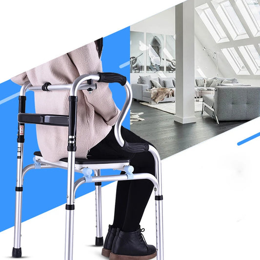 Walking Aid Elderly Adjustable Aluminum Alloy Rollator